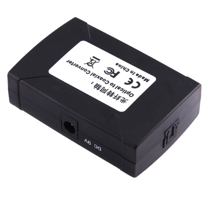 Optical Toslink Input to Coaxial RCA Output Digital Audio Converter Adapter