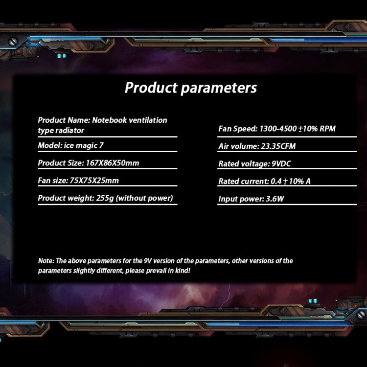 Ice Troll 7 COOLCOLD Portable Laptop Notebook Fan Turbo Radiator Ultra Silent Cooling Fan, AC 220V(Bronze)