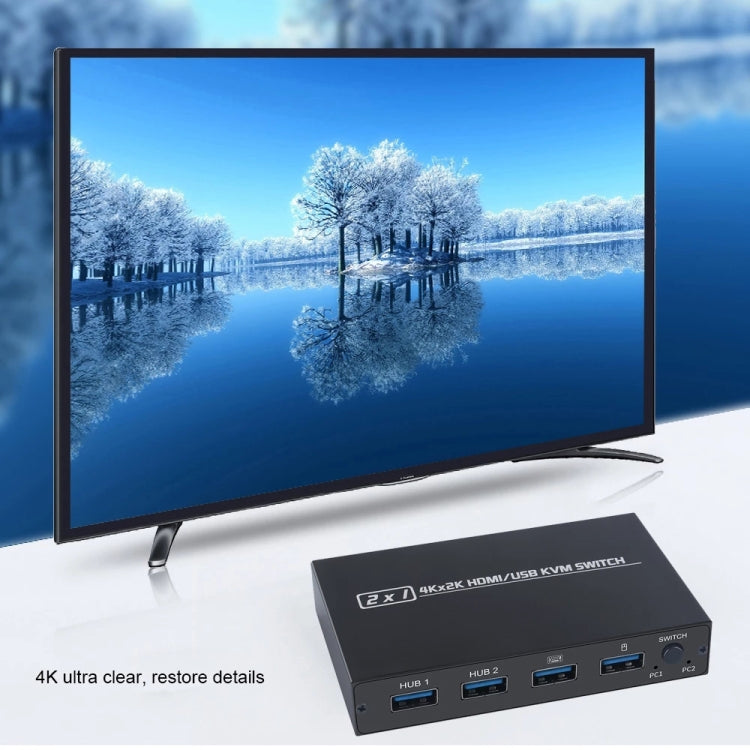 AM-KVM201CL 2x1 4Kx2K HDMI / USB / KVM Switch