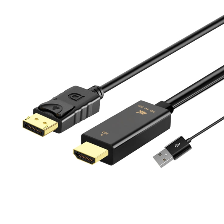 Onten H147 HDMI Male + USB 2.0 Male to DisplayPort Male Adapter Cable, Length：1.8m, H147