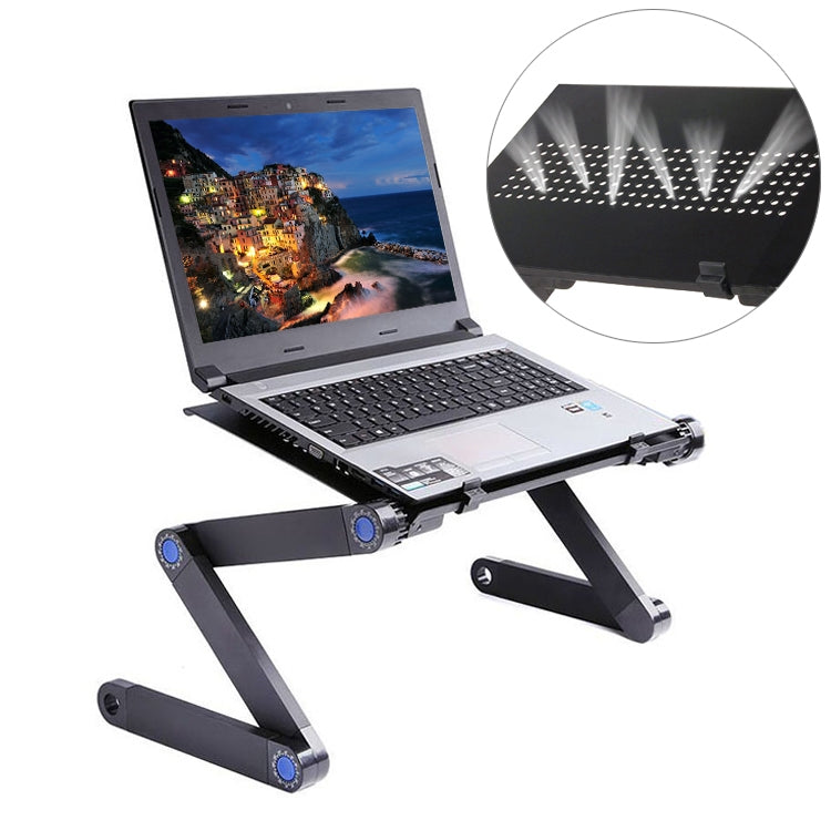 Portable 360 Degree Adjustable Foldable Aluminium Alloy Desk Stand for Laptop / Notebook, without CPU Fans & Mouse Pad
