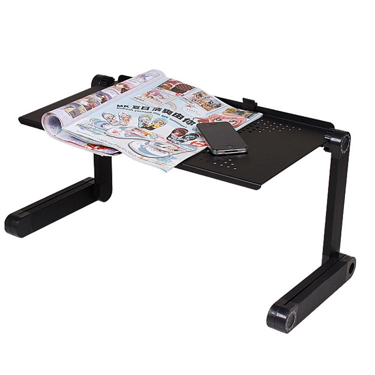 Portable 360 Degree Adjustable Foldable Aluminium Alloy Desk Stand for Laptop / Notebook, without CPU Fans & Mouse Pad