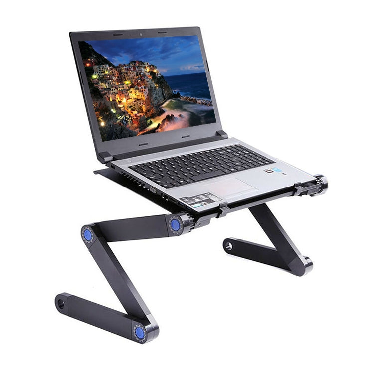Portable 360 Degree Adjustable Foldable Aluminium Alloy Desk Stand for Laptop / Notebook, without CPU Fans & Mouse Pad