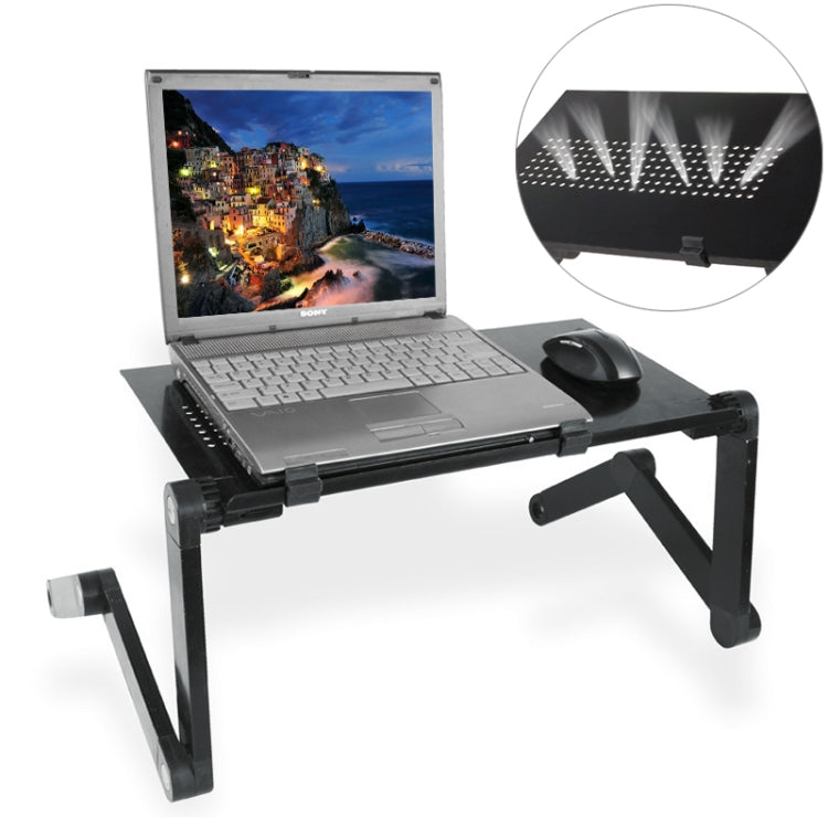 Lengthen Portable 360 Degree Adjustable Foldable Aluminium Alloy Desk Stand for Laptop / Notebook, without CPU Fans & Mouse Pad