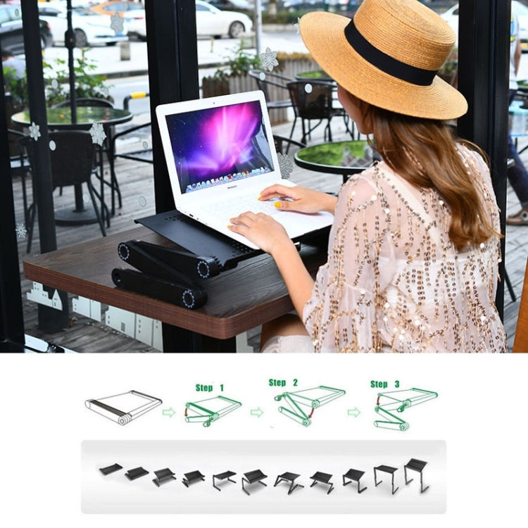 Lengthen Portable 360 Degree Adjustable Foldable Aluminium Alloy Desk Stand for Laptop / Notebook, without CPU Fans & Mouse Pad