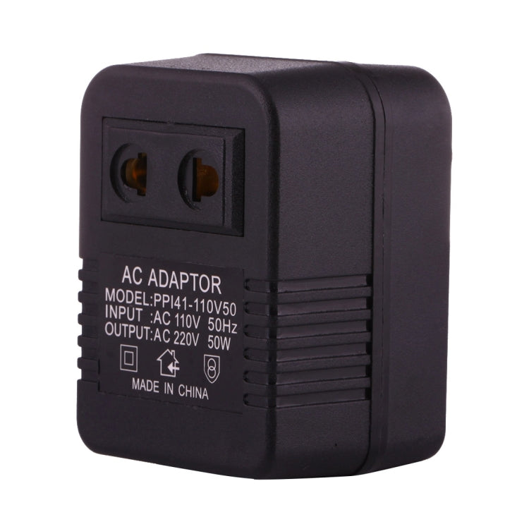 110V to 220V 50W AC Power Socket Adapter,  EU/US Plug to US Plug