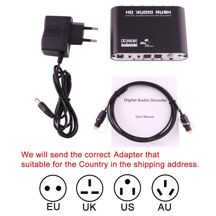 NEWKENG 51R DTS / AC3 to Analog 5.1 Audio / Stereo Audio Digital Audio Converter Decoder