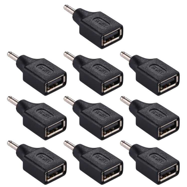 10 PCS 3.5x1.35mm Male to USB Female Adapter Connector, 3.5x1.35mm Male to USB Female