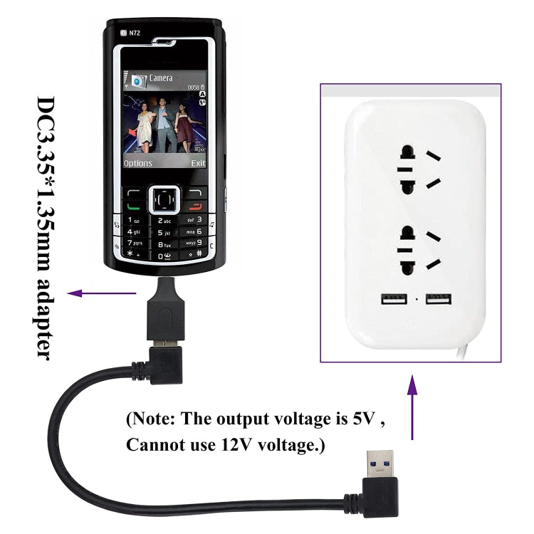 10 PCS 3.5x1.35mm Male to USB Female Adapter Connector, 3.5x1.35mm Male to USB Female