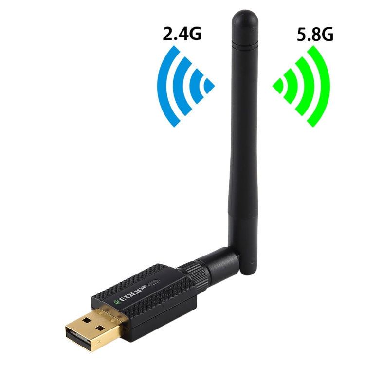 EDUP EP-AC1661 2 in 1 Bluetooth 4.2 + Dual Band 11AC 600Mbps High Speed Wireless USB Adapter WiFi Receiver