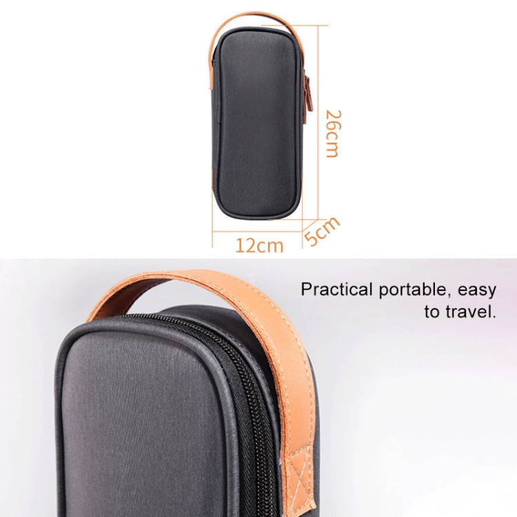 Multi-function Headphone Charger Data Cable Storage Bag, Ultra Fiber Portable Power Pack, Size: M, 16.5x6x23.5cm（Gray）