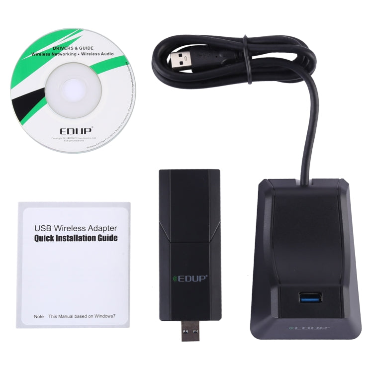EDUP EP-AC1675 AC1900Mbps 2.4GHz & 5.8GHz Dual Band USB3.0 WiFi Adapter External Network Card