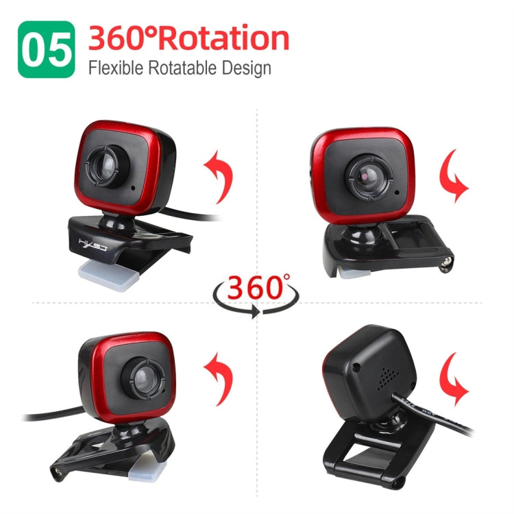 HXSJ A849 480P Adjustable 360 Degree HD Video Webcam PC Camera with Microphone