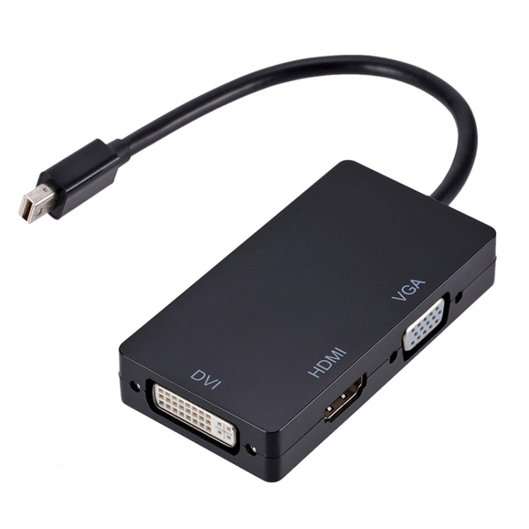Mini DP to HDMI + DVI + VGA Rectangle Multi-function Converter, Cable Length: 28cm