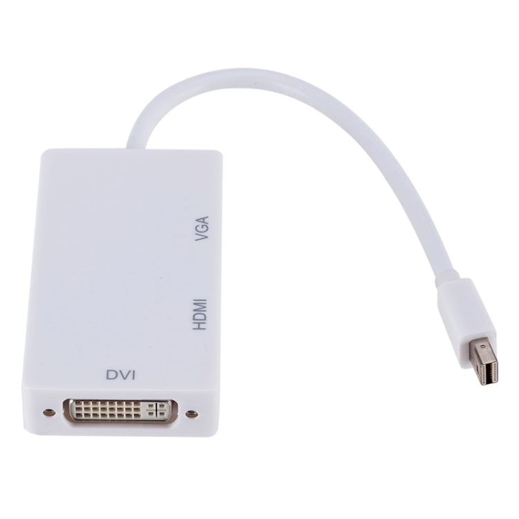 Mini DP to HDMI + DVI + VGA Rectangle Multi-function Converter, Cable Length: 28cm