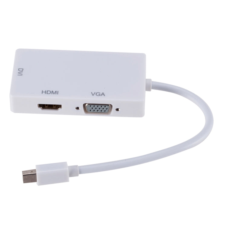 Mini DP to HDMI + DVI + VGA Rectangle Multi-function Converter, Cable Length: 28cm