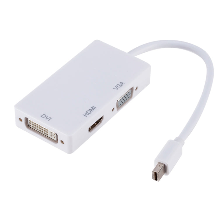 Mini DP to HDMI + DVI + VGA Rectangle Multi-function Converter, Cable Length: 28cm