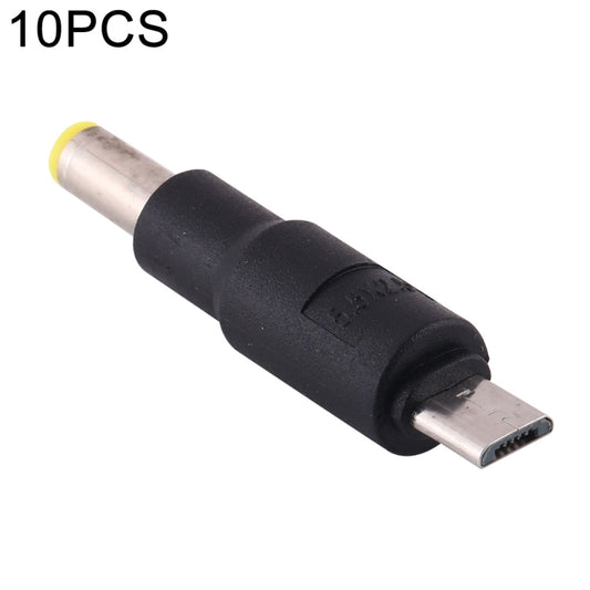 10 PCS 5.5 x 2.5mm to Micro USB DC Power Plug Connector