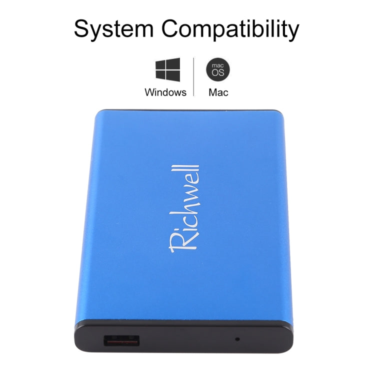 Richwell SATA R2-SATA-250GB 250GB 2.5 inch USB3.0 Super Speed Interface Mobile Hard Disk Drive, 250GB