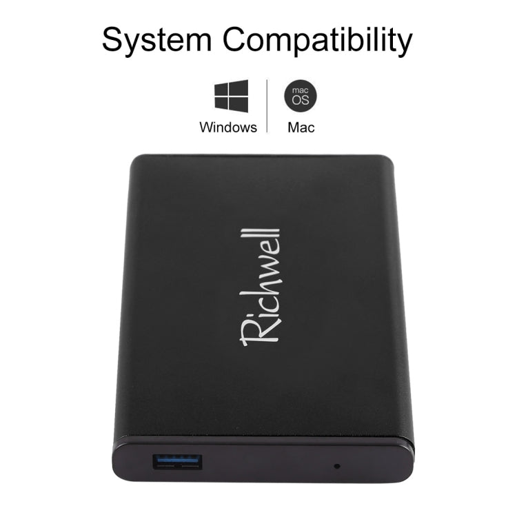 Richwell SATA R2-SATA-320GB 320GB 2.5 inch USB3.0 Super Speed Interface Mobile Hard Disk Drive, 320GB