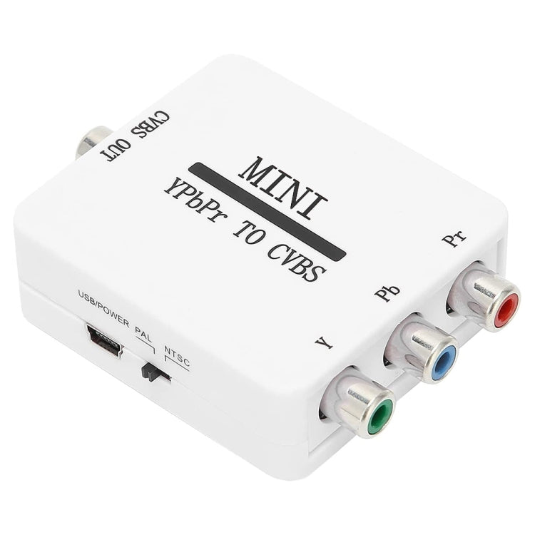 Mini YPBPR to CVBS Video Converter Component AV Adapter for TV / Projector / Monitor