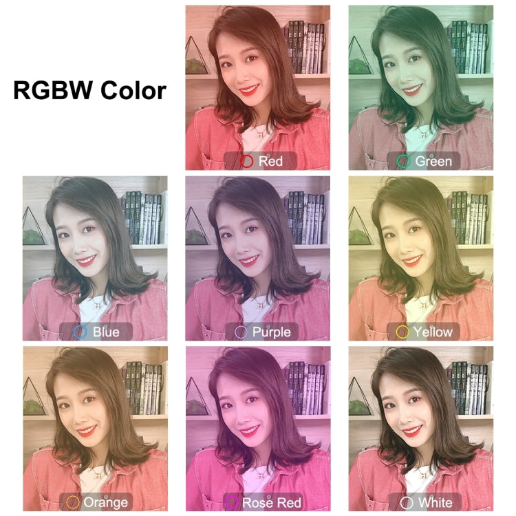 PULUZ 4.7 inch 12cm Curved Surface Ring Light + Round Base Desktop Mount USB 10 Modes 8 Colors RGBW Dimmable LED Ring Selfie Beauty Vlogging Photography Video Lights with Cold Shoe Tripod Ball Head, 4.7 inch RGBW+Desktop Mount