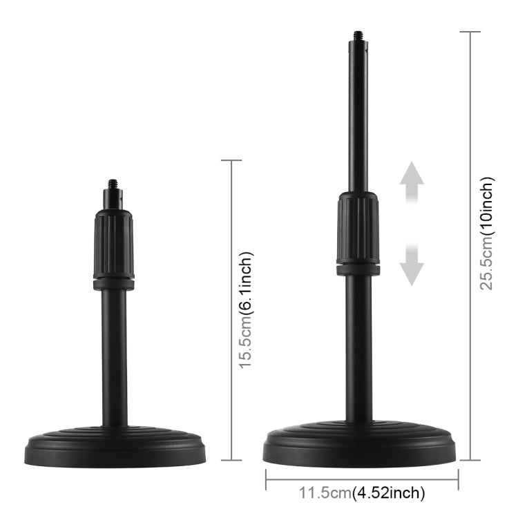 PULUZ 4.7 inch 12cm Ring Light Horizontal Dual Phone Brackets Desktop Holder Video Light Kits, 4.7 inch Horizontal Brackets Desktop Mount