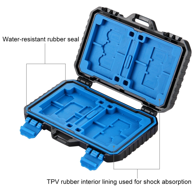 PULUZ 27 in 1 Memory Card Case for 4CF + 8SD + 9TF + 1Card PIN + 1Standard SIM + 2Micro-SIM + 2Nano-SIM, 27 in 1, 27 in 1 (US)