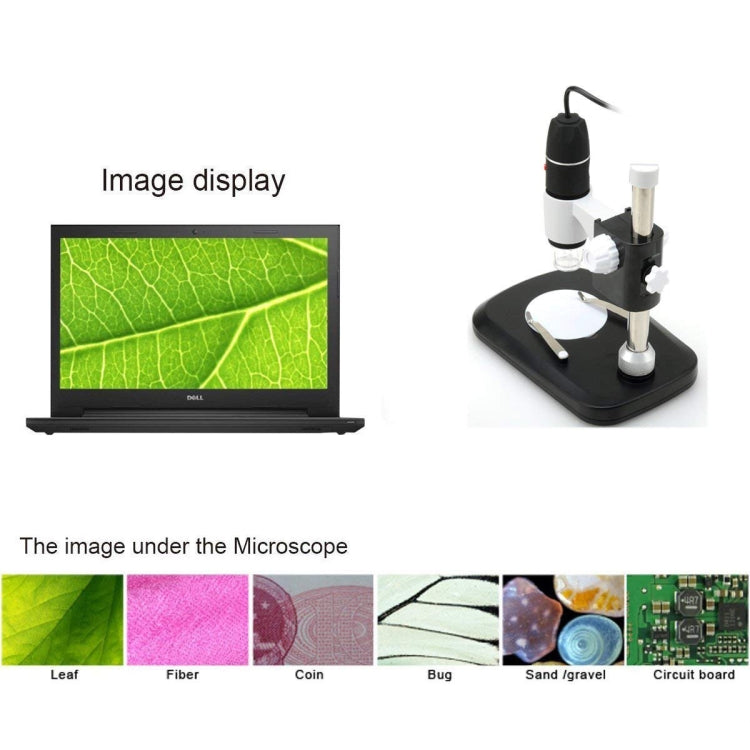 DMS-MDS800 40X-800X Magnifier 2.0MP Image Sensor USB Digital Microscope with 8 LEDs & Professional Stand