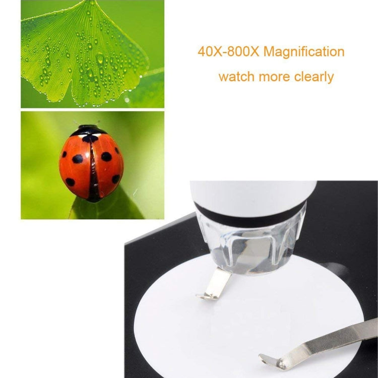 DMS-MDS800 40X-800X Magnifier 2.0MP Image Sensor USB Digital Microscope with 8 LEDs & Professional Stand