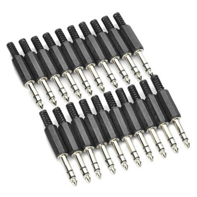 6.5mm Audio Jack Plug Adapter Connector (20 Pcs in One Package, the Price is for 20 Pcs)