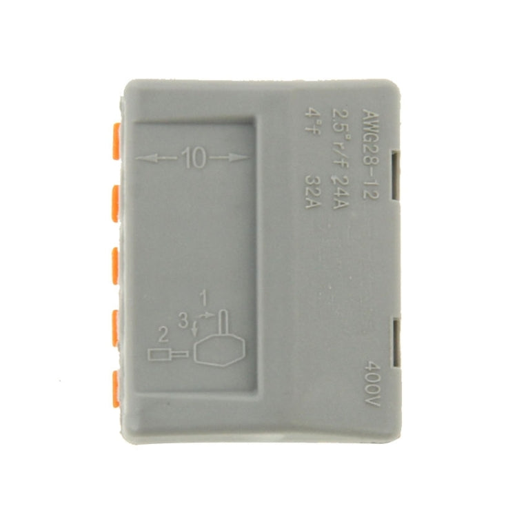 10 PCS Universal Compact 5 Pin Push Clamp Solderless Wire Connector