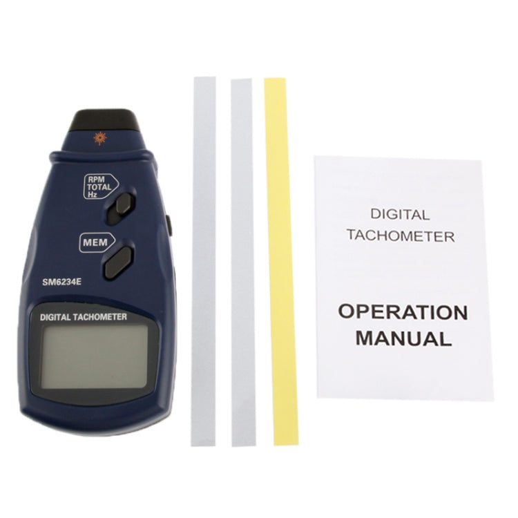 Digital Laser Photo Tachometer Non Contact RPM Tach , SM6234E