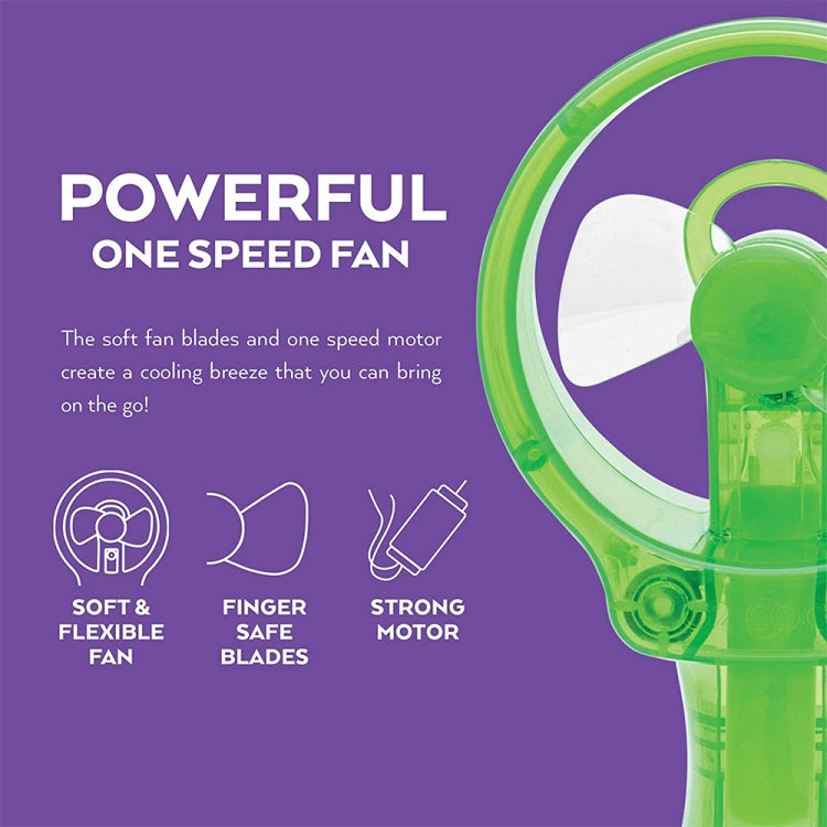 YC-8333 Hand-held Water Spray Fan (Color Random Delivery), YC-8333 Green, YC-8333 Purple