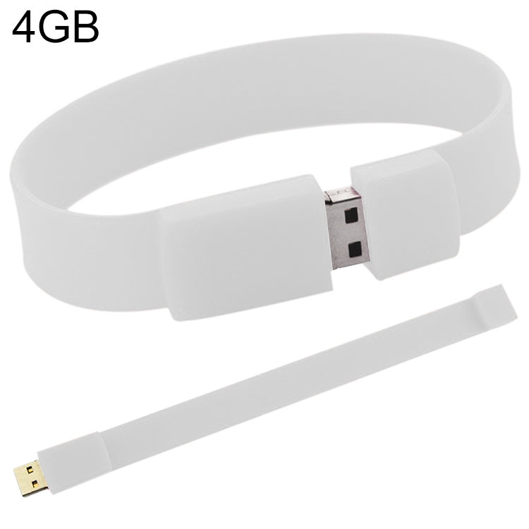4GB Silicon Bracelets USB 2.0 Flash Disk, 4GB
