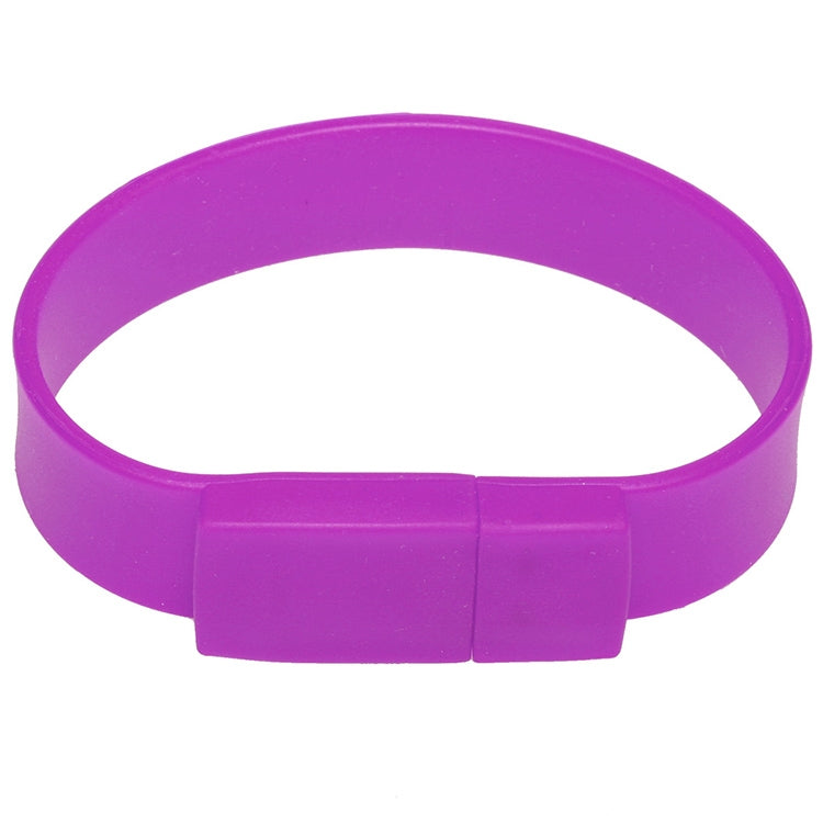 4GB Silicon Bracelets USB 2.0 Flash Disk, 4GB (Purple)