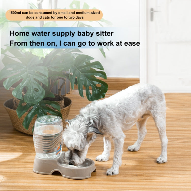 Utility Automatic Drinking Water Dispenser Detachable Bottle with Dish Feeder for Cats and Dogs， Random Color Delivery, Detachable Bottle with Dish Feeder