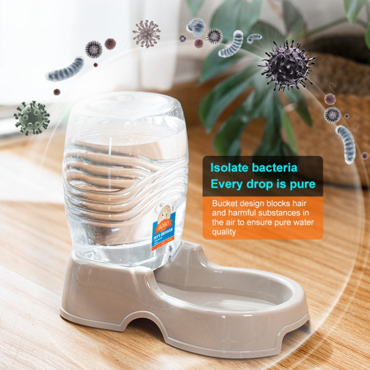 Utility Automatic Drinking Water Dispenser Detachable Bottle with Dish Feeder for Cats and Dogs， Random Color Delivery, Detachable Bottle with Dish Feeder