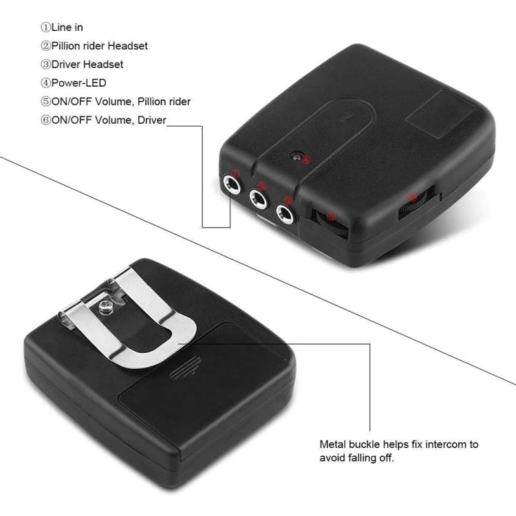 2 PCS Multi-using Wired Motorcycle Interphone