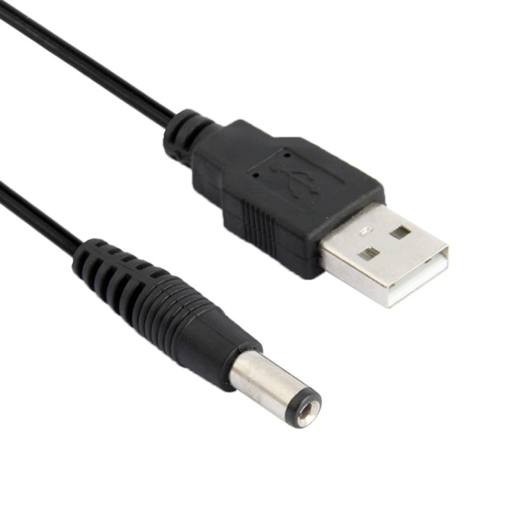 USB Male to DC 5.5 x 2.1mm Power Cable, Length: 1.2m
