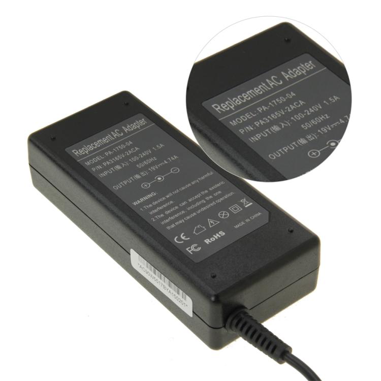 PA-1750-04 90W 19V 4.74A Mini AC Adapter for Acer / Toshiba Laptop, Output Tips:  5.5mm x 1.7mm