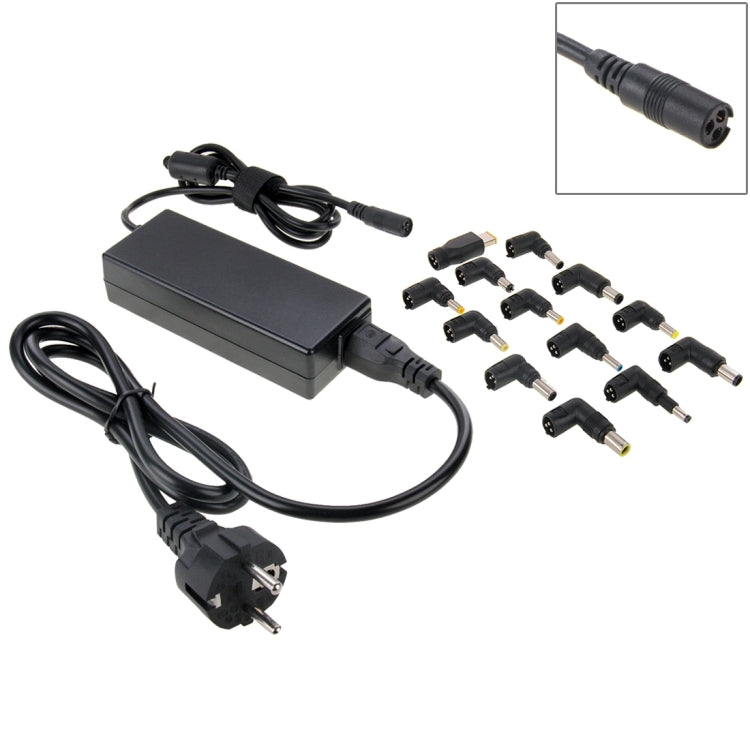 AU-90W+13 TIPS 90W 15V 6A Universal AC Power Adapter Charger with 13 Tips Connectors for Laptop Notebook, EU Plug