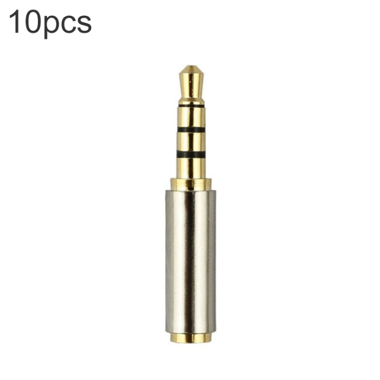 3.5mm 4-Pin Audio Jack Connector to 2.5mm 4-Pin Adapters (10 Pcs in One Package, the Price is for 10 Pcs), 3.5mm Male to 2.5mm Female