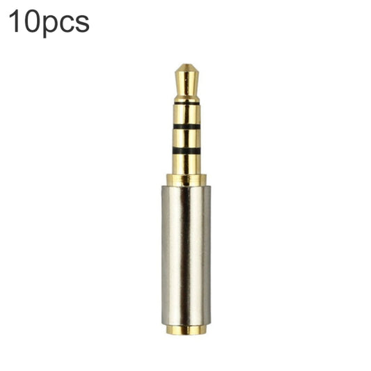 3.5mm 4-Pin Audio Jack Connector to 2.5mm 4-Pin Adapters (10 Pcs in One Package, the Price is for 10 Pcs), 3.5mm Male to 2.5mm Female