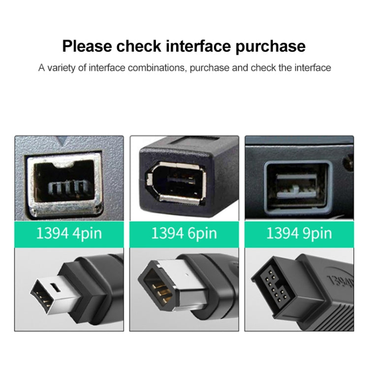 FireWire 800 9 Pin To FireWire 400 4 Pin Cable, Length: 1.5m