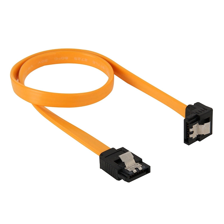 Serial SATA Data Cable,With Metal Clip, Length: 40cm, Orange