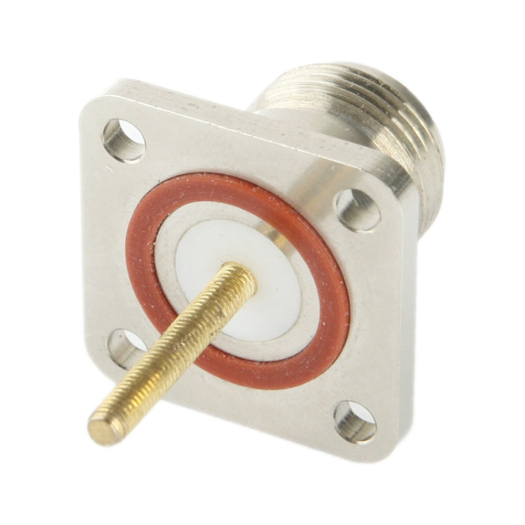 Coaxial RF N Female Adapter with Square Plate