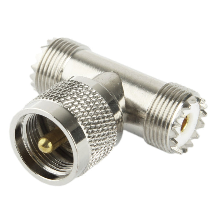 UHF Male to 2 x UHF Female Adapter