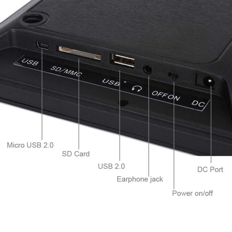 12.0 Inch LED Display Multi-media Digital Photo Frame with Holder / Music & Movie Player / Remote Control Function, Support USB / SD, Built in Stereo Speaker
