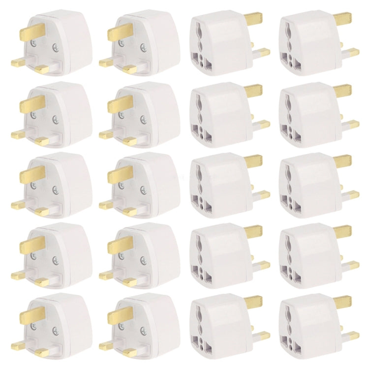 20 PCS Plug Adapter, Travel Power Adaptor with UK Socket Plug